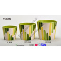 Customized Flower Pots with Decal for Wholesale